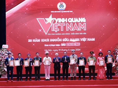 Vinh danh 20 tập thể, cá nhân tại chương trình Vinh quang Việt Nam năm 2024