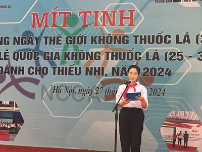 Kêu gọi học sinh không thử, không sử dụng thuốc lá