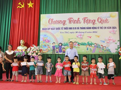  Thăm, tặng quà trẻ em khó khăn nhân ngày Quốc tế Thiếu nhi