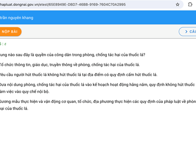 Thi trực tuyến về phòng, chống ma túy và tác hại của thuốc lá cho HSSV và thanh niên