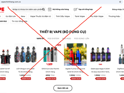 Từ hôm nay, cấm thuốc lá điện tử, thuốc lá nung nóng dưới mọi hình thức 