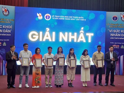 Trao Giải Báo chí toàn quốc “Vì Sức khỏe nhân dân” lần thứ II