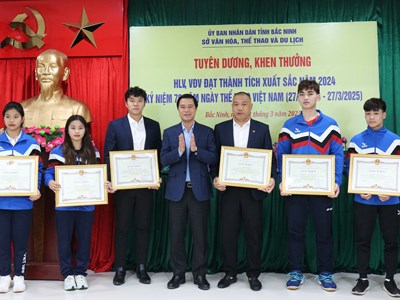Bắc Ninh: Tuyên dương HLV, VĐV đạt thành tích xuất sắc năm 2024