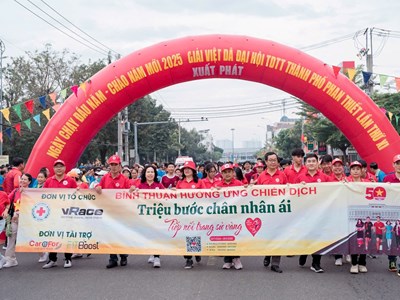 Gần 200.000 người tham gia chiến dịch “Triệu bước chân nhân ái“