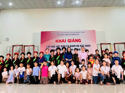 Khai giảng lớp học hát dân ca Quan họ Bắc Ninh dành cho thiếu nhi
