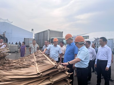 Phó Chủ tịch UBND TP Hà Nội kiểm tra tiến độ thi công tại Triển lãm Thành tựu đất nước