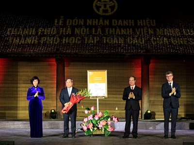 Hà Nội đón nhận danh hiệu thành viên Mạng lưới “Thành phố học tập toàn cầu”