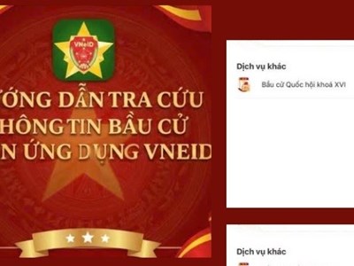 Tra cứu ứng cử viên đại biểu Quốc hội và HĐND các cấp trên ứng dụng VneID