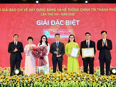 Trao Giải Báo chí về xây dựng Đảng và hệ thống chính trị thành phố Hà Nội lần thứ VIII - năm 2025