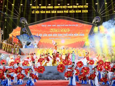 Khai mạc Lễ hội Văn hóa dân gian Phố Hiến năm 2026: Tái hiện không gian thương cảng, đánh thức ký ức di sản