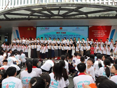 Học sinh hưởng ứng Tuần lễ Quốc gia không thuốc lá năm 2026