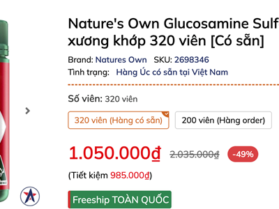 Bộ Y tế đề nghị rà soát thực phẩm ochức năng Nature’s Own bị Australia thu hồi