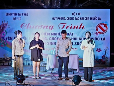Lai Châu: Biểu diễn nghệ thuật tuyên truyền về phòng, chống tác hại của thuốc lá