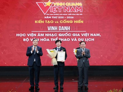 Chương trình Vinh quang Việt Nam 2026 vinh danh những tấm gương cống hiến 