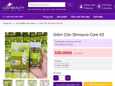 Gỡ bỏ quảng cáo và kinh doanh thực phẩm Slimaura Care x3 khi chưa công bố đăng ký sản phẩm