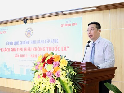 Mời tham gia Chương trình Bảng xếp hạng “Khách sạn tiêu biểu không thuốc lá” lần thứ II năm 2026