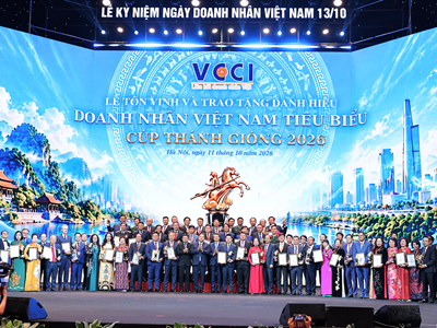 Vinh danh 100 doanh nhân tiêu biểu - Cúp Thánh Gióng 2026