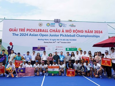 Hơn 100 vận động viên tham gia giải trẻ Pickleball châu Á mở rộng năm 2024 