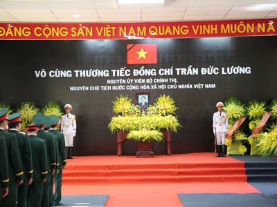 Lễ viếng nguyên Chủ tịch nước Trần Đức Lương tại quê nhà Quảng Ngãi