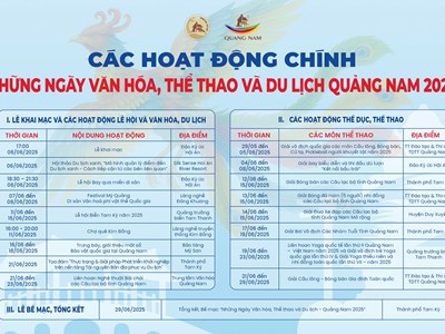 Nhiều hoạt động hấp dẫn tại lễ hội văn hóa, thể thao và du lịch Quảng Nam 2025