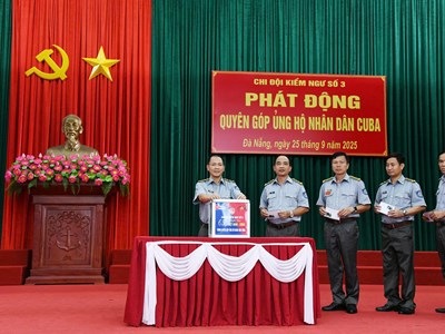 Chi đội Kiểm ngư số 3 phát động ủng hộ nhân dân Cuba