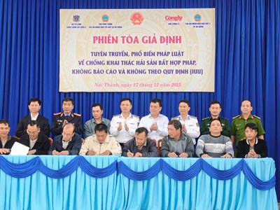  “Phiên tòa giả định” tuyên truyền, phổ biến pháp luật về chống IUU 