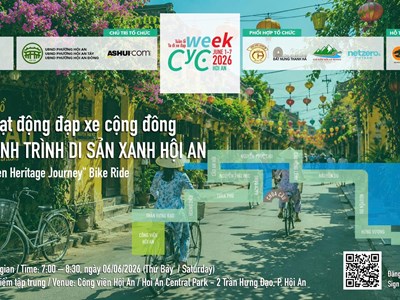 Khởi động Tuần lễ “Ta đi xe đạp” 2026 với hành trình di sản xanh tại Hội An