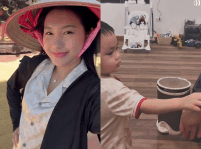 Về quê chồng phơi thóc, Doãn Hải My gây tranh cãi vì makeup điệu đà, giãy nảy vì một con cào cào