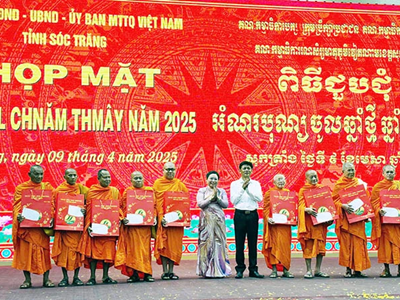 Sóc Trăng: Họp mặt mừng Tết cổ truyền Chôl Chnăm Thmây tháng 4 năm 2025