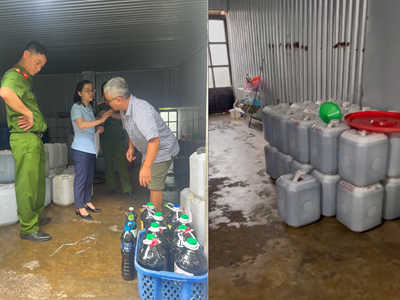 Hà Nội: Phát hiện hơn 2.600 lít nước mắm không rõ nguồn gốc cùng lượng lớn quần áo giả mạo thương hiệu