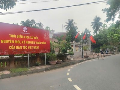 Xã Đan Phượng mới rực rỡ cờ hoa chào đón “thời khắc lịch sử”