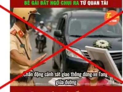 Video có tiêu đề “Chấn động: CSGT dừng xe tang giữa đường, bé gái bất ngờ chui ra từ quan tài” là sai sự thật