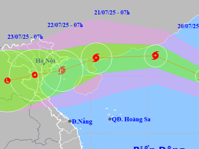 Bão WIPHA đi vào Biển Đông, trở thành cơn bão số 3 năm 2025