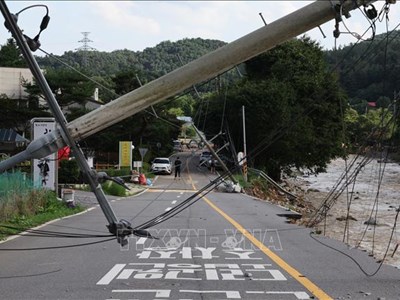 Hàn Quốc công bố 6 vùng thiên tai đặc biệt do mưa lũ