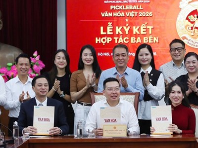 Ký kết hợp tác, đồng hành cùng Giải Pickleball Báo Văn Hóa năm 2026