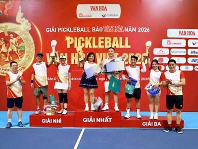 Trao giải hạng mục Lãnh đạo tại Giải Pickleball Báo Văn Hóa - “Pickleball Văn hóa Việt 2026”