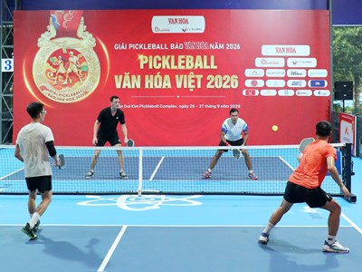 Kịch tính các trận chung kết hạng mục Phong trào tại Giải Pickleball Báo Văn Hóa năm 2026