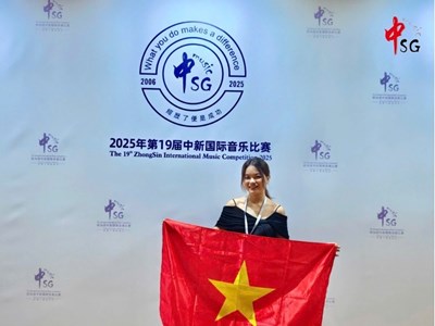 Sinh viên Học viện Âm nhạc Quốc gia Việt Nam giành giải Nhất Cuộc thi Âm nhạc Quốc tế ZhongSin