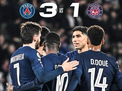 PSG nới rộng cách biệt trong cuộc đua Ligue 1 nhờ cú đúp của Dembele