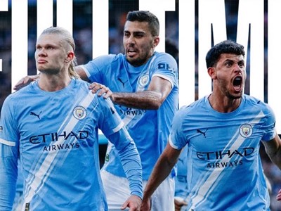 Man City hạ Arsenal 2-1, chạm tay vào cúp vô địch Ngoại hạng Anh  