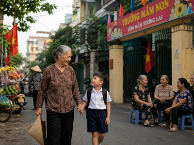 Khi ông bà thành “phụ huynh chính” ở đô thị