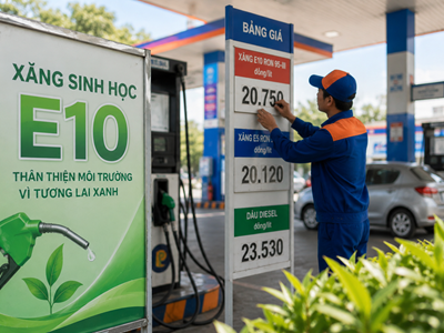 Xăng E10 lần đầu được điều hành giá, giảm còn 20.750 đồng/lít