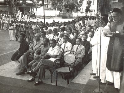 Bác Hồ dự lễ phát động tinh thần chống “giặc đói” (1945)