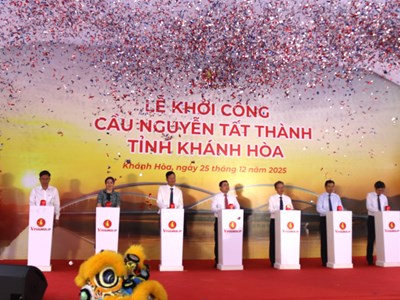 Khởi công cầu Nguyễn Tất Thành - “Mạch dẫn” chiến lược kết nối phía Nam tỉnh Khánh Hoà