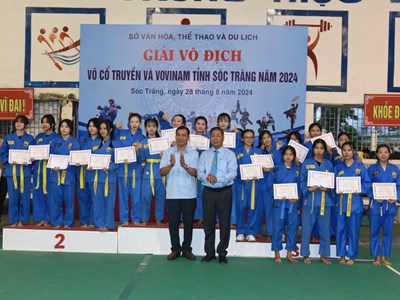 Trao 256 giải thưởng tại giải Vô địch Võ cổ truyền và Vovinam  năm 2024