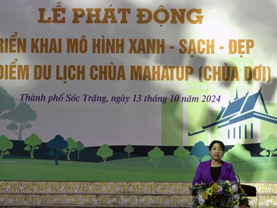 Phát động triển khai mô hình xanh-sạch-đẹp tại điểm du lịch chùa Dơi
