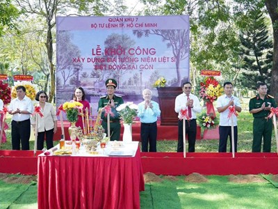 Khởi công xây dựng Bia tưởng niệm Liệt sĩ Biệt động Sài Gòn