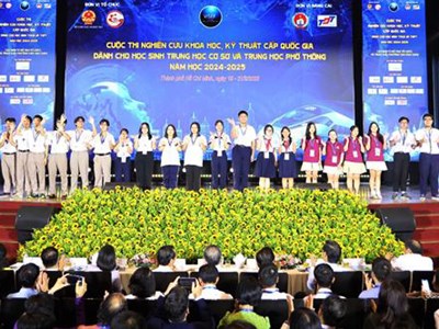Hơn 400 học sinh trung học tham gia cuộc thi nghiên cứu khoa học, kỹ thuật quốc gia