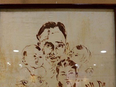 Người miền Tây vẽ chân dung Bác Hồ từ chất liệu dân dã