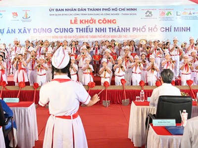 Khởi công dự án xây dựng Cung Thiếu nhi TP.HCM: Công trình trọng điểm chào mừng Đại hội Đảng bộ Thành phố